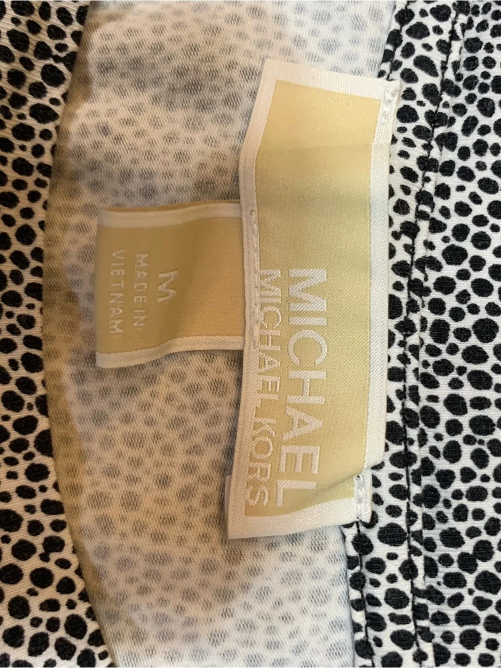Michael Kors Gray Speckled Short Sleeve Midi Dress